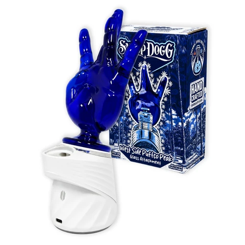Snoop Dogg - West Side Puffco peak Dry Glass Attachment - Blue (MSRP $60.00)
