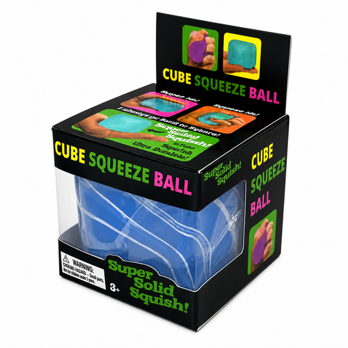 Squeeze Ball Super Swirl Art Cube - 12Ct Display - HS Wholesale