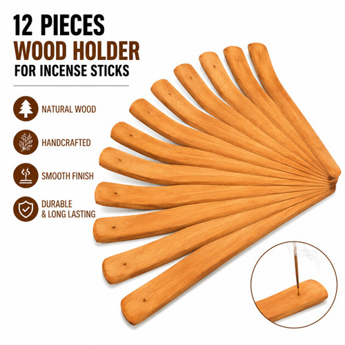 Wooden Incense Stick Holder – 12ct Pack (MSRP $5.00ea)