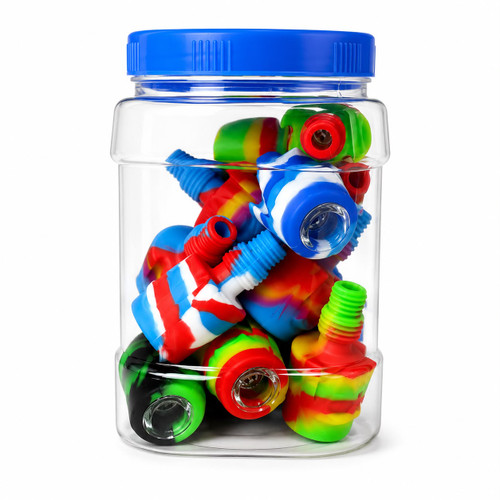 2-in-1 Assorted Colors Knight Silicone Bowl - 15Ct Jar (MSRP $8.00ea)