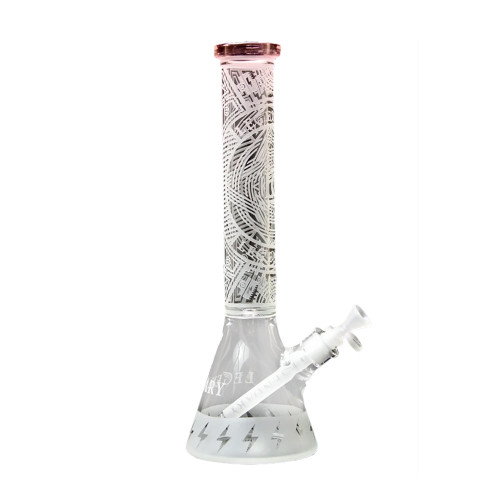 Legendary - 15" Assorted Blasted Logo Beaker Water Pipe with 14M Male Bowl (MSRP $60.00)