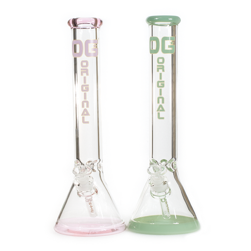 OG - Assorted Colors Beaker Water Pipe with 14M Male Bowl (MSRP $60.00)