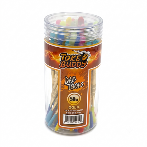 Toke Buddy - Gold Dabbers With Silicone Tips 50-Ct (MSRP $ 5.00ea)