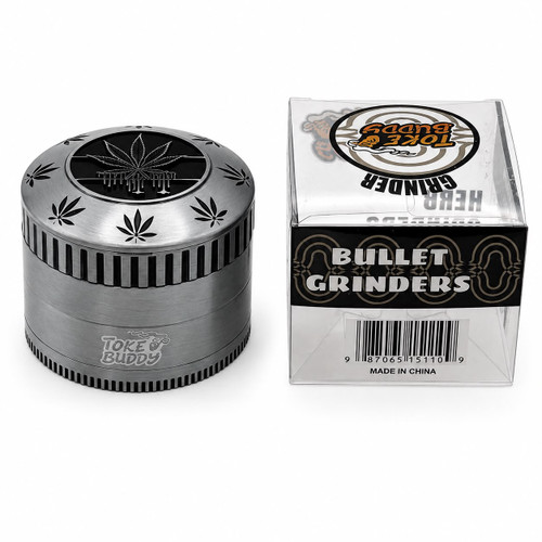 Toke Buddy - 2.5" Bullet 4 Part Grinder - (MSRP $ 20.00)