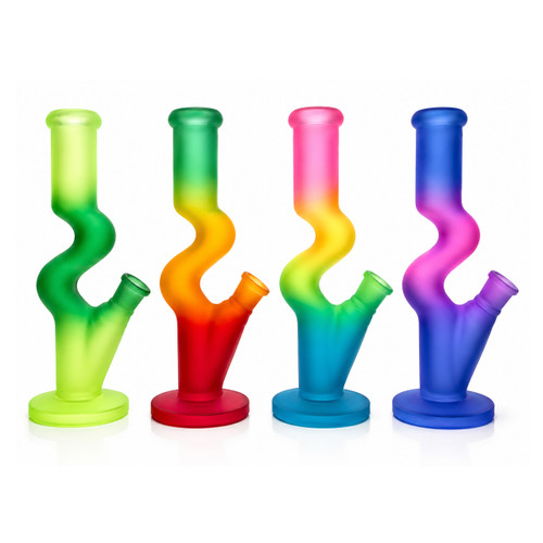 10" Assorted Iridescent Frosted Colors Zong Water Pipe (MSRP $20.00)