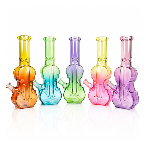 10" Assorted Colors Violin  Shape Water Pipe (MSRP $20.00)