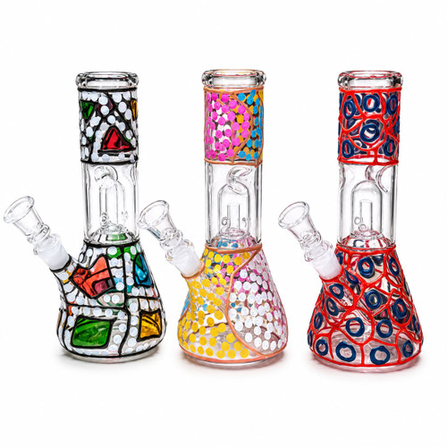8" Fancy Perc Mix Water Pipe (MSRP $10.00)