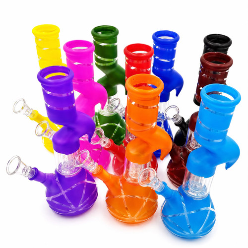 12" Frosted Color Zong Water Pipe - 14M - (MSRP $20.00)