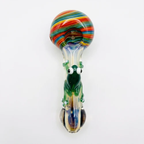 5" Silver Fumed Creature Art Hand Pipe 2 - Pk (MSRP $15.00ea)