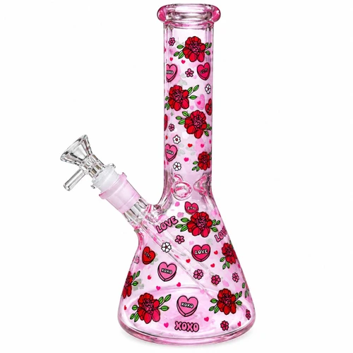 8" Valentine Art Beaker Water Pipe (MSRP $25.00)
