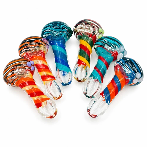 3" Colorful Twisted Art Hand Pipe - Pack Of 3 (MSRP $10.00ea)
