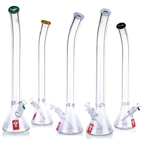 Tigerat - 26" Assorted Color Rim Extra-Tall Curved-Neck Beaker Water Pipe (MSRP$ 60.00)