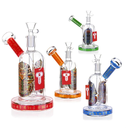 Tigerat - 6" Colored Base & Mouthpiece Mini Can Water Pipe (MSRP $25.00)