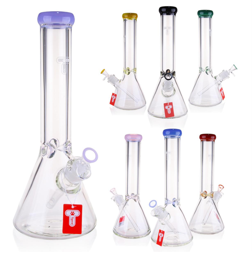 Tigerat - 14" 9mm Colored Mouthpiece Beaker Water Pipe (MSRP $40.00)