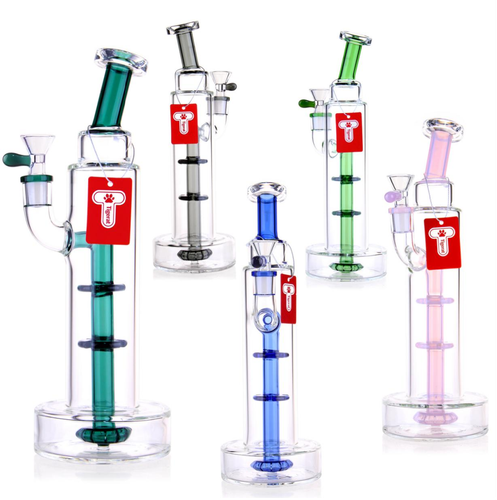 Tigerat - 11" Colored Accent Segmented Straight Water Pipe (MSRP $40.00)