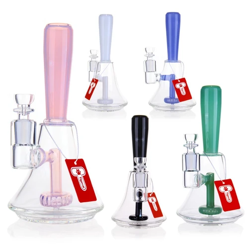 Tigerat - 7" Colored Neck Sleeve Mini Beaker Water Pipe (MSRP $25.00)