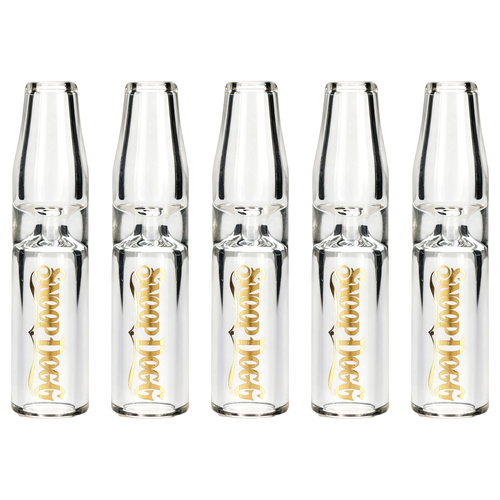 Snoop Dogg - Glass Tips - 5pk Pouch - Crystal Clear Taped Tip (MSRP $5.00ea)