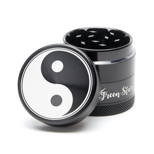 4 Piece 1.5" Yin Yang Aluminum Grinders By Green Star HS Wholesale