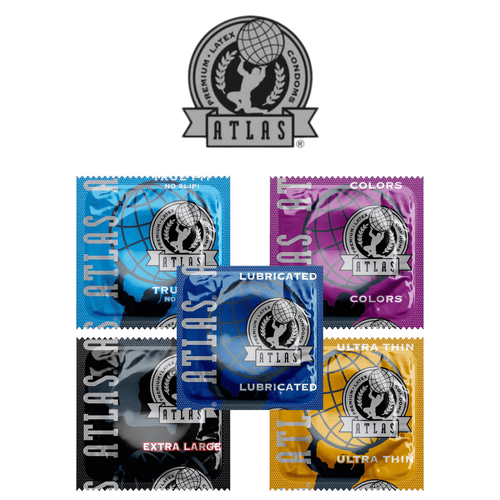 atlas non lubricated condoms Atlas Condoms (Assorted Styles) *Drop Ship* (Bulk 1000ct Case)