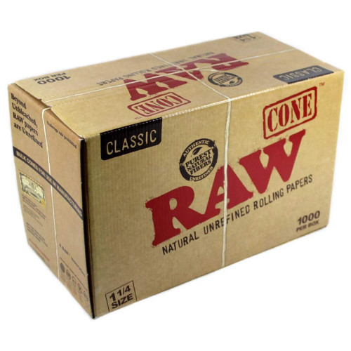 RAW® Classic PreRolled Cones 1 1/4 (Bulk) Box of 1000 HS Wholesale