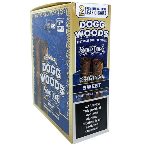 Dogg Woods Premium Natural Leaf Cigars (2pk) Display of 15