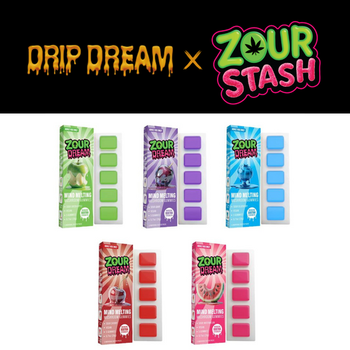 Drip Dream x Zour Stash Mushroom Gummies (5ct) Display of 20
