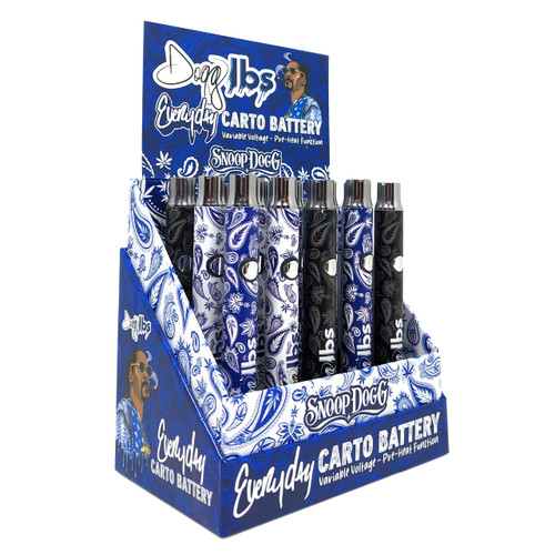 usbc vape battery Snoop Dogg Lbs 510 350mah VV Carto Battery USBC Display of 15 Wholesale