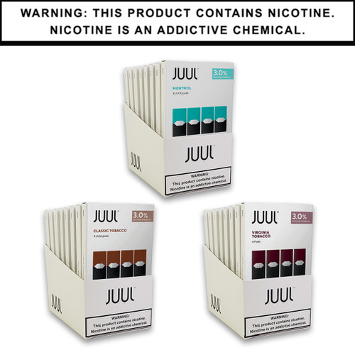 JUUL Pods 3% Nicotine 4-Pack & Display of 8