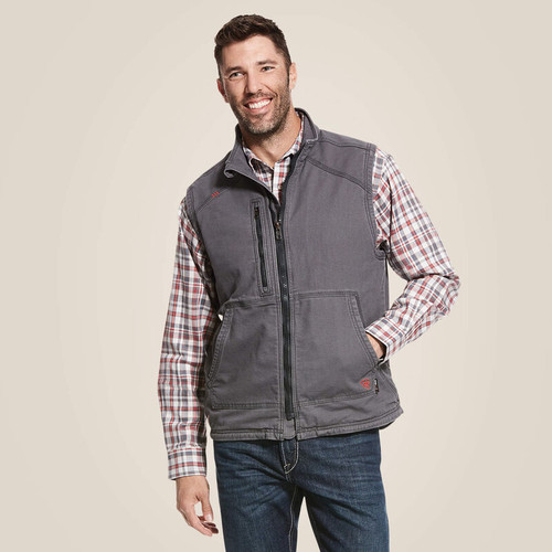 Ariat FR DuraLight Stretch Canvas Vest Iron Grey