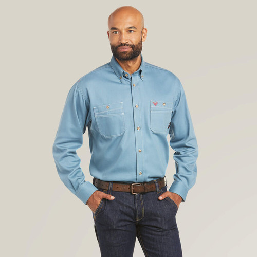 Ariat FR Vented Work Shirt Steel Blue