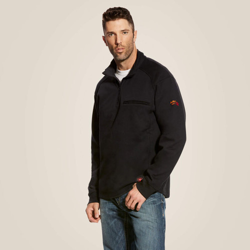 Ariat FR Rev 1/4 Zip Top  (Black)