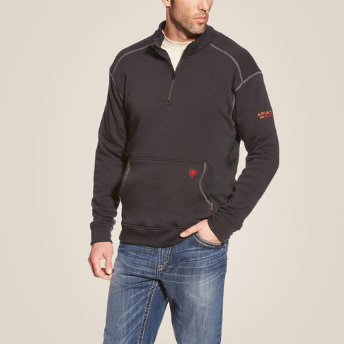 Ariat FR FR Polartec Fleece 1/4 Zip Top (Black)