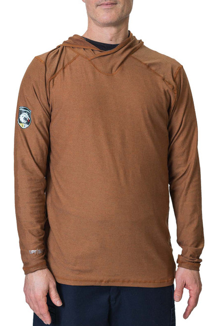 DragonWear Pro Dry® Tech LS Shirt w/ Hood (Rust)