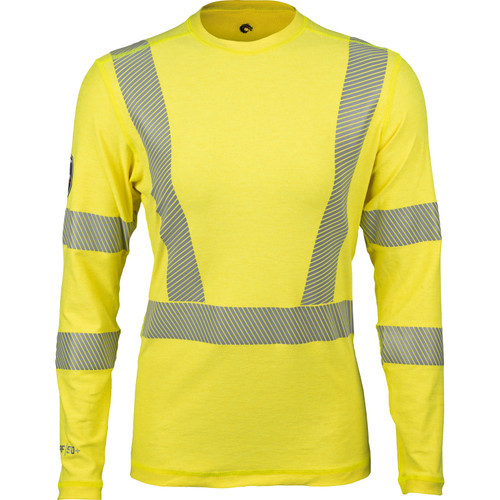 DragonWear Women's Pro Dry® Tech Long Sleeve Hi-Vis Yellow FR Shirt