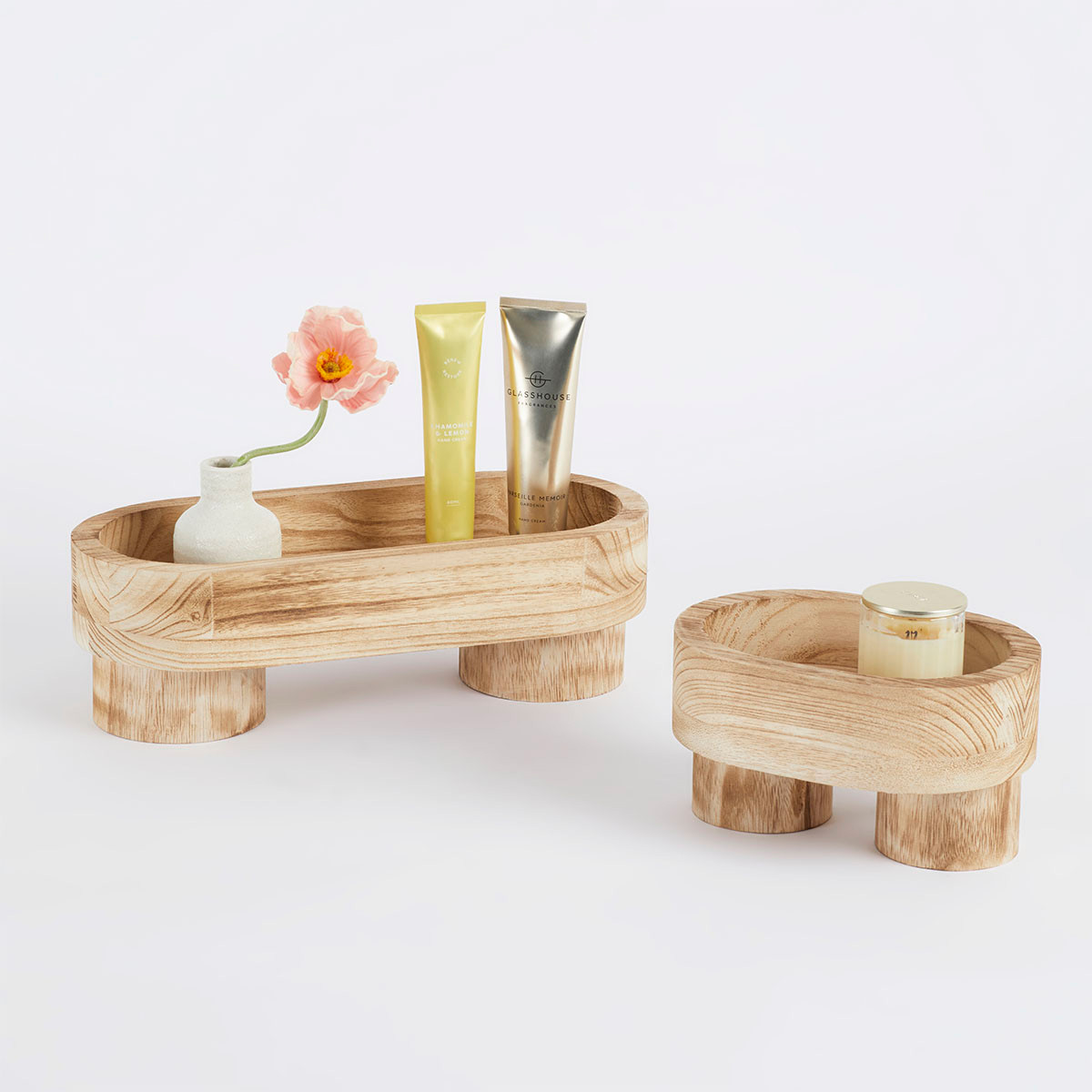 Stassi Decorative Wooden Footed Bowl Pillow Talk