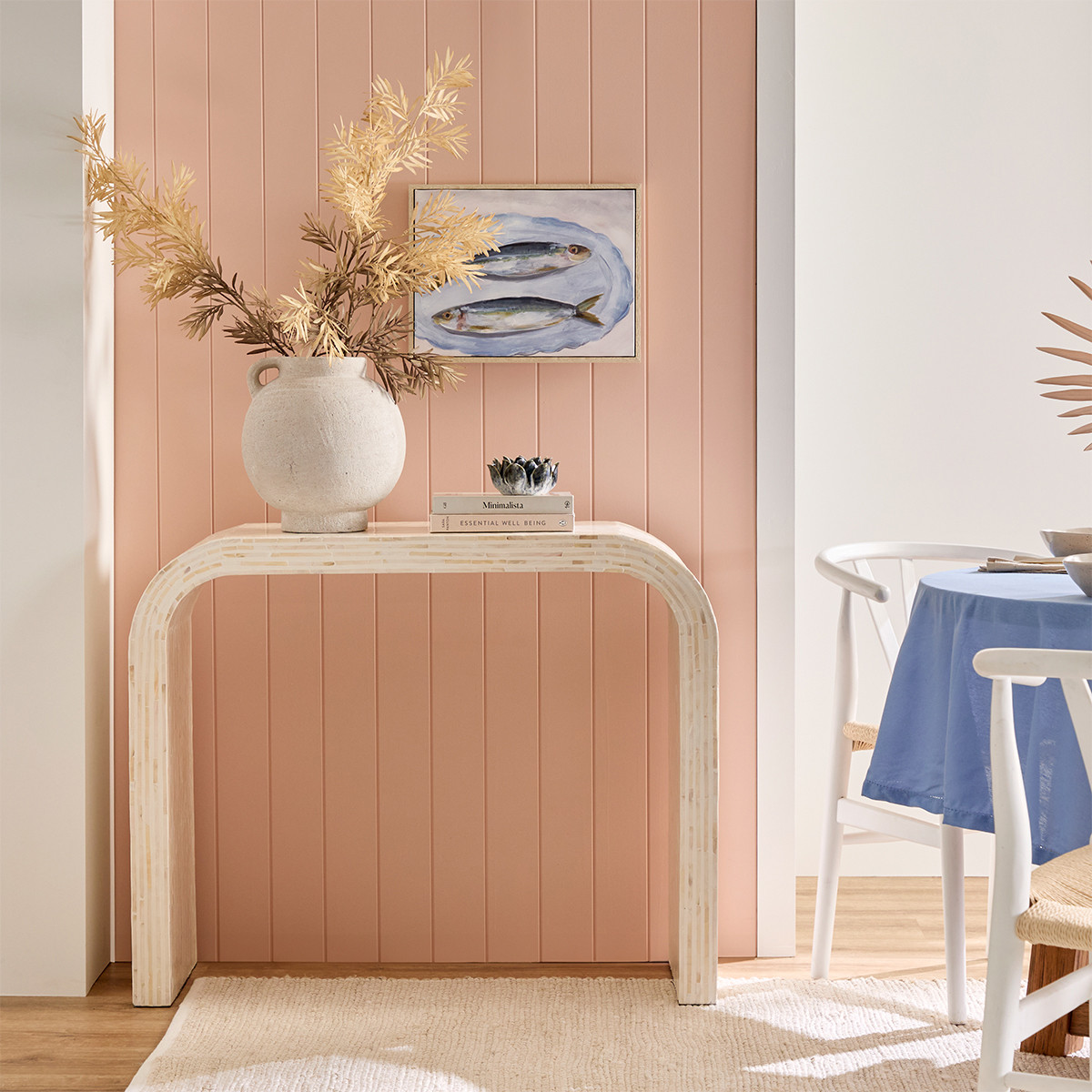 Neri U Shaped Console Table - Pillow Talk