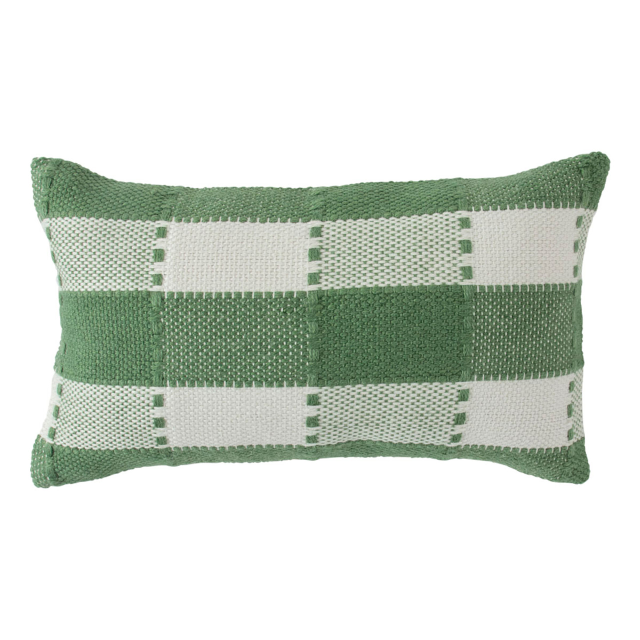 Havana Green Check Outdoor Cushion SUNLHAVCC23B Pillow Talk