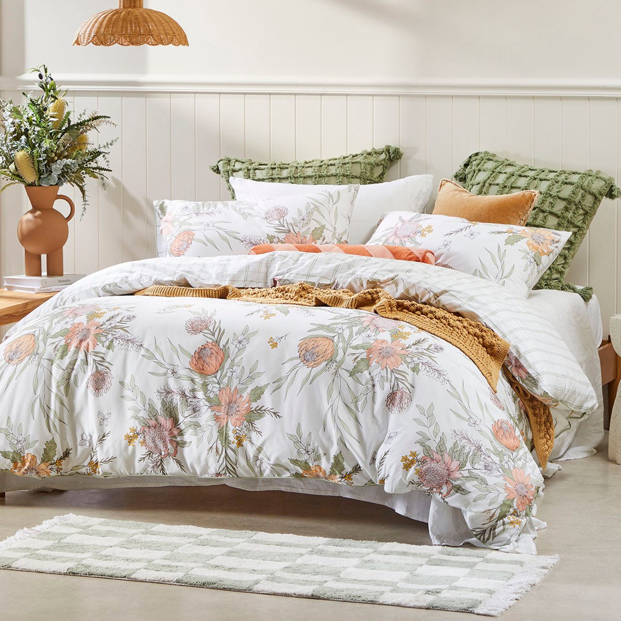 Kiana Floral Quilt Cover Set [HABBKIFLQC24] - Pillow Talk