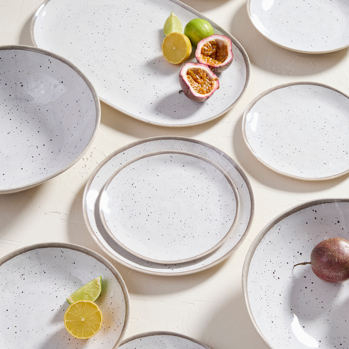 Bamboo Plates Best Brand For Melamine Dinner Set Dapple White Bamboo Melamine Outdoor Serveware Pillow Talk