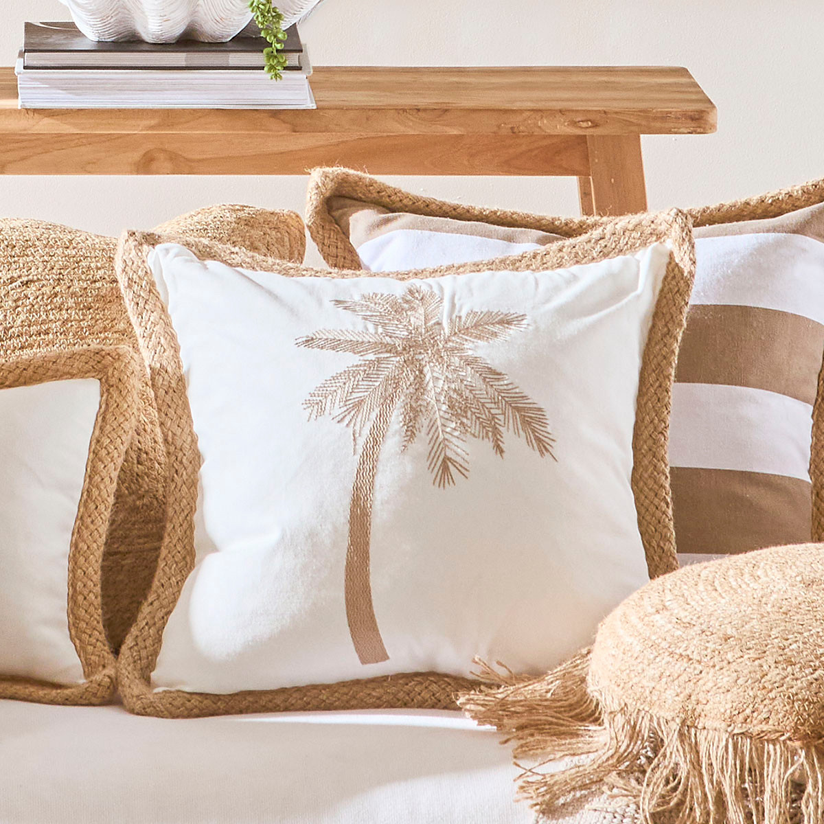 Little Cove Palm Square Cushion Pillow Talk