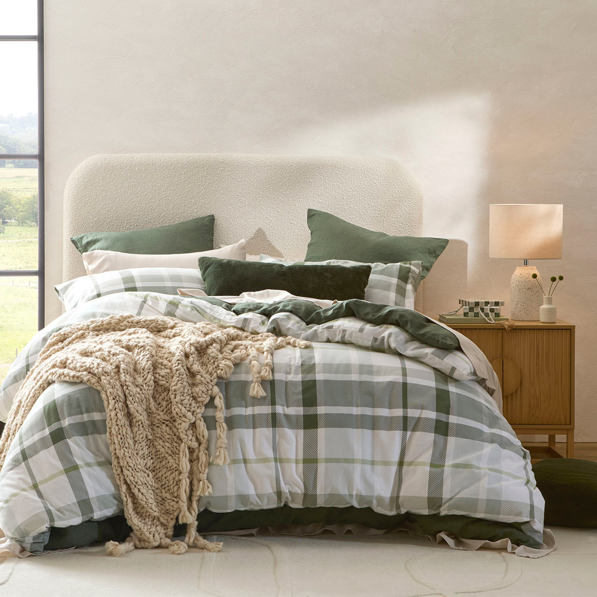 Finlay Cotton Flannelette Quilt Cover Set Pillow Talk