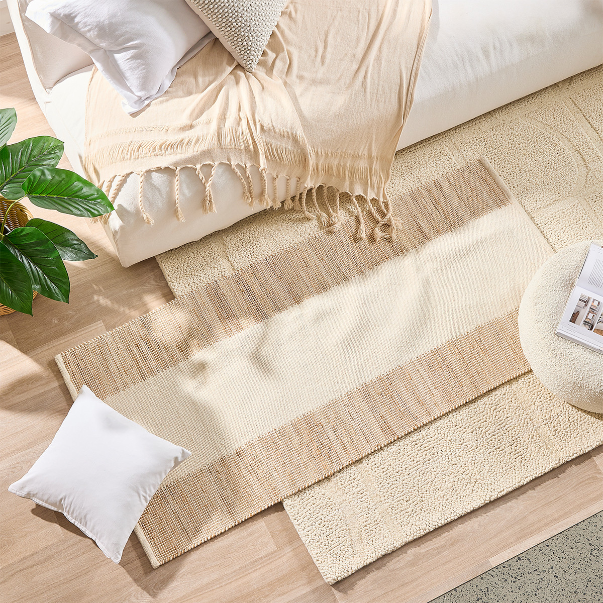 Bailey Woven Wool and Jute Floor Runner Pillow Talk