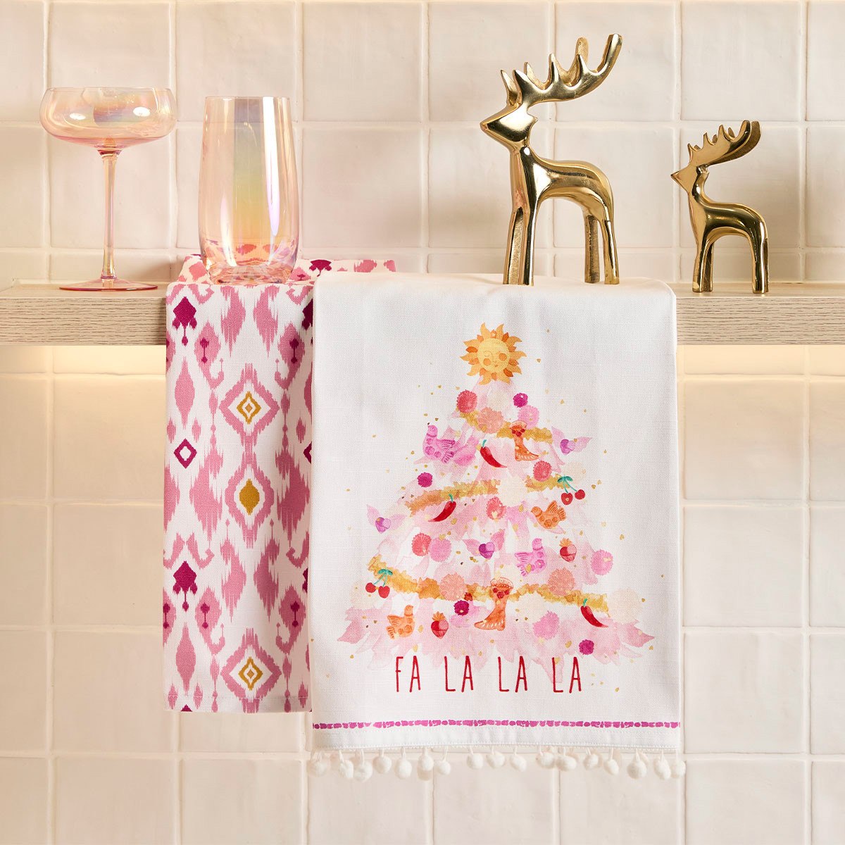Fiesta Christmas Tea Towel 2 Pack Pillow Talk