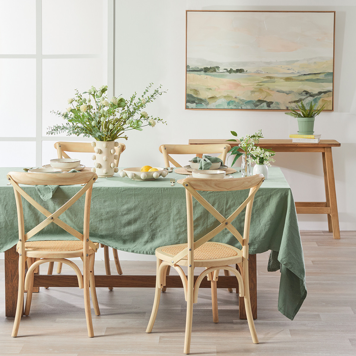 Milan Linen Cotton Table Cloth - Pillow Talk