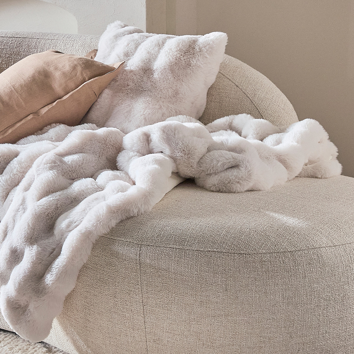 Prague Faux Fur Square Cushion - Pillow Talk