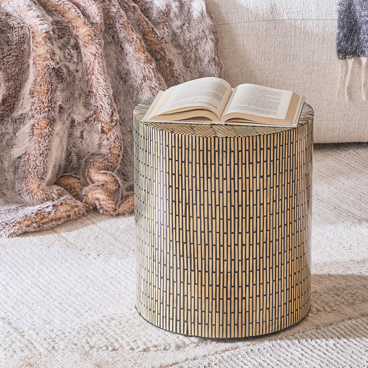 Barack Bamboo Side Table Pillow Talk