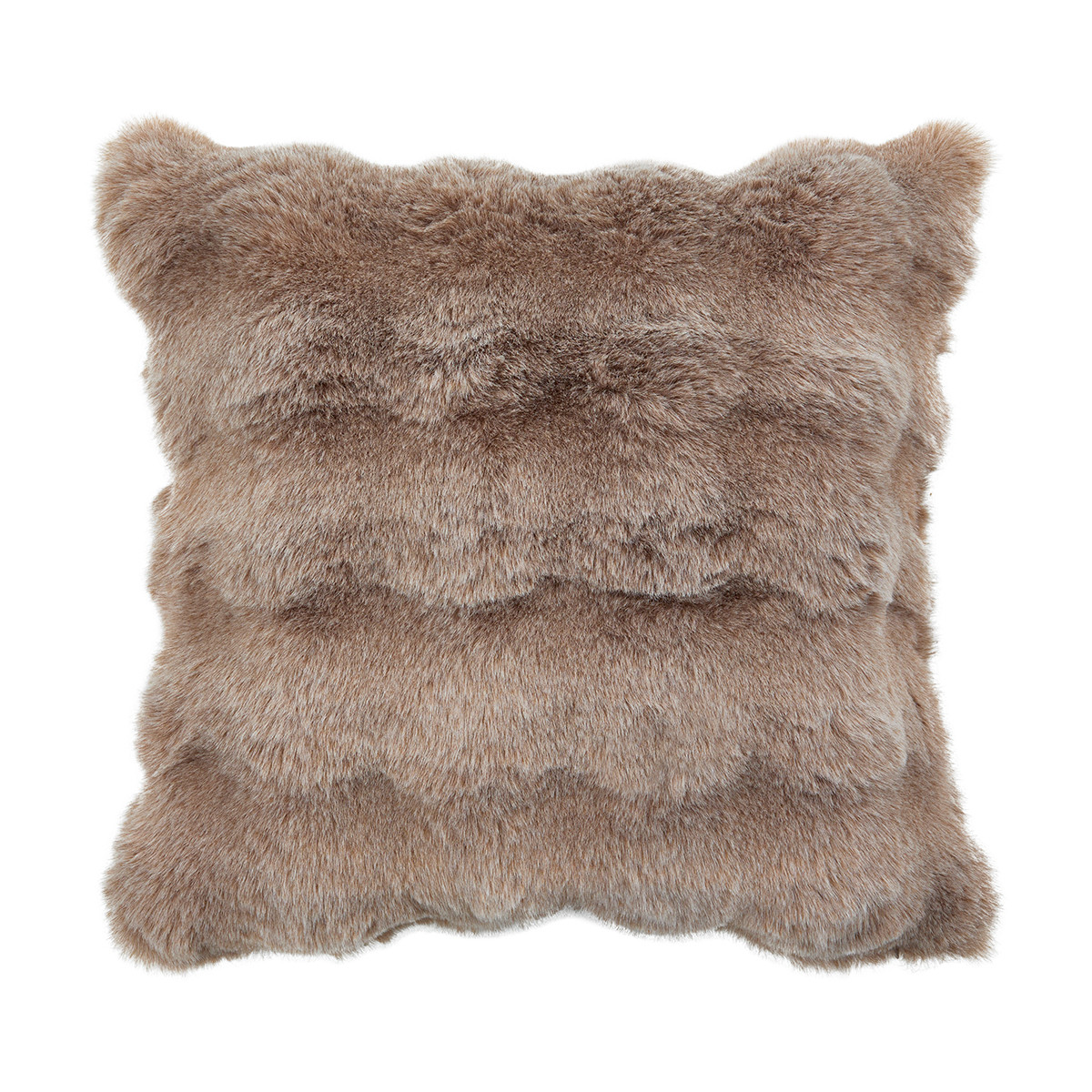 Prague Truffle Faux Fur Cushion - Pillow Talk