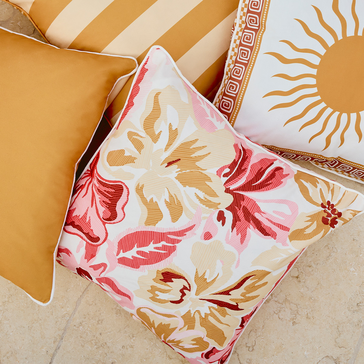 Hibiscus Bloom Outdoor Cushion Pillow Talk - Main Image