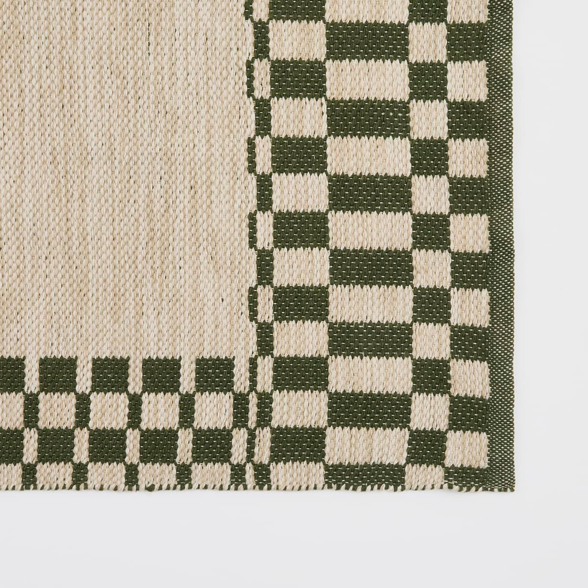 Double Rug Check Finn Check Reversible Floor Rug - Pillow Talk