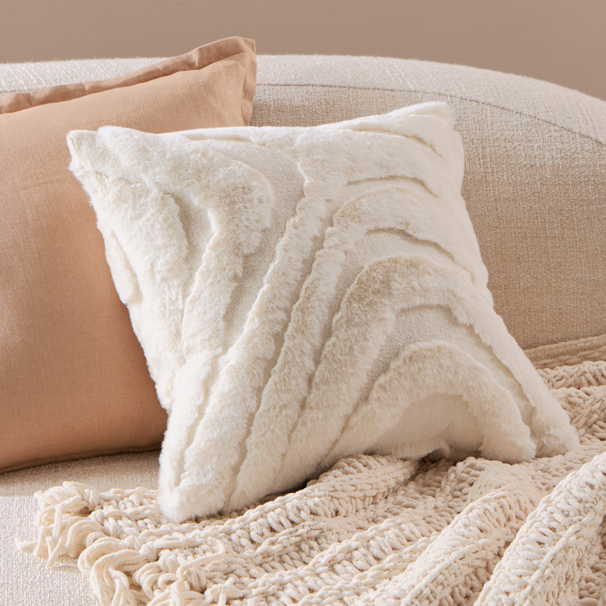 Lumen Faux Fur Cushion - Pillow Talk